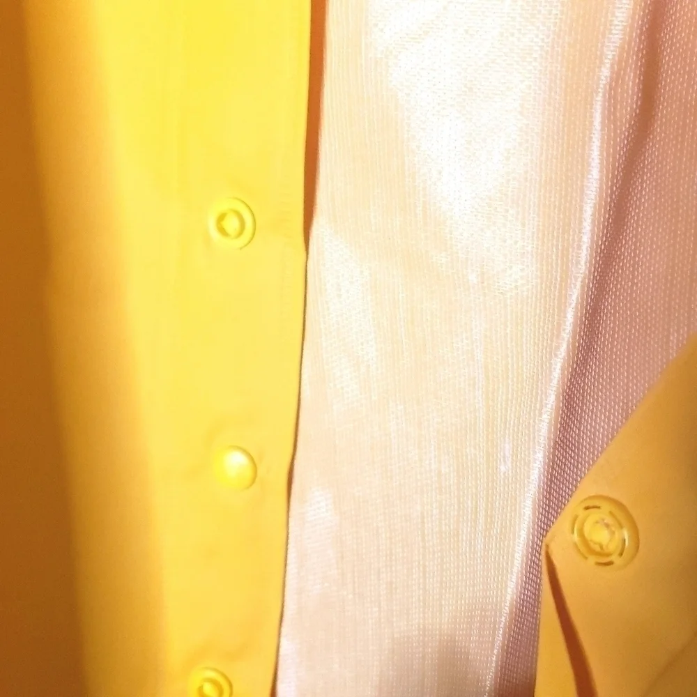 💕5 For $20 Rokk Mens Yellow Rain Jacket Waterproof Sz L (No Hood)